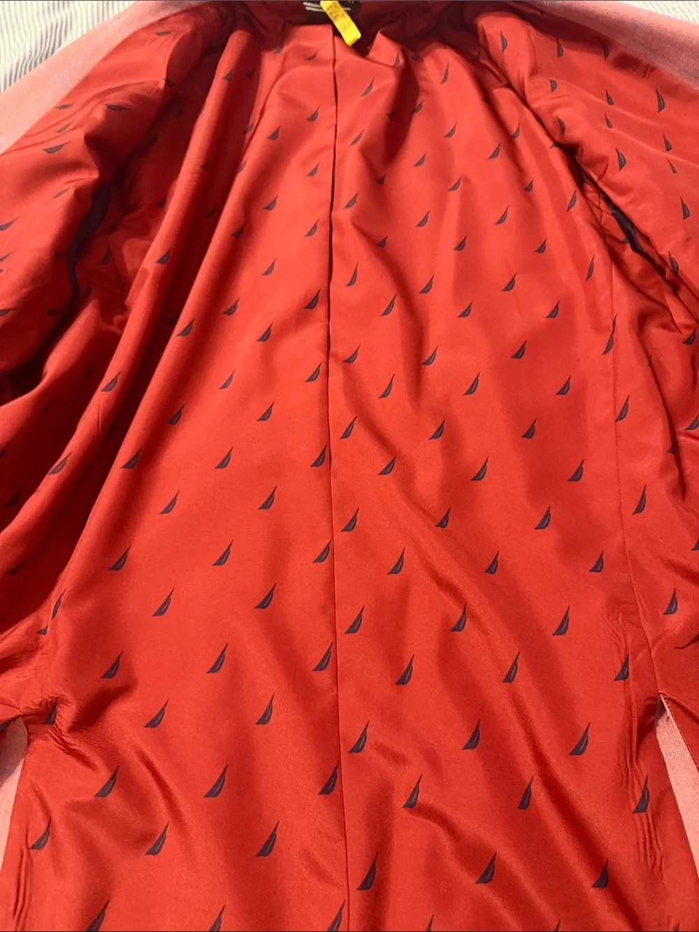 Nautica Pink Windowpane Sport Coat with Blue Grid 46L